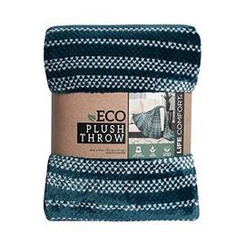 Life Comfort ECO Plush Throw 60 x 70 Inches ,Teal