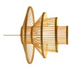 Bamboo Woven Pendant Light Imitation Sheepskin Chandelier Lantern Hanging Lamp