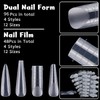 JOYOLA 144 Pieces Dual Nail Forms Set 4 Shapes Nail