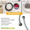 4ft Premium Stainless Steel Washing Machine Hoses Burst Proof 2