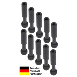 Pneumatic Plugs for Closing Plug-In Connections, Set of 10, 4 mm Blanking Plugs for Compressed Air Plug Fittings IQS, Hose Connectors etc.