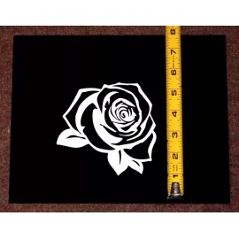 The Cyber Cave Beautiful Rose! High Quality, High Gloss 4.5" x 4.5" Vinyl Decal! - White