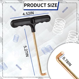 DZSEE Trampoline Spring Puller Tool Kit, T-Handle Spring Hook, Motorcycle Exhaust Spring Removal Tool, Spring Puller, Spring Tool for Installation & Adjustment