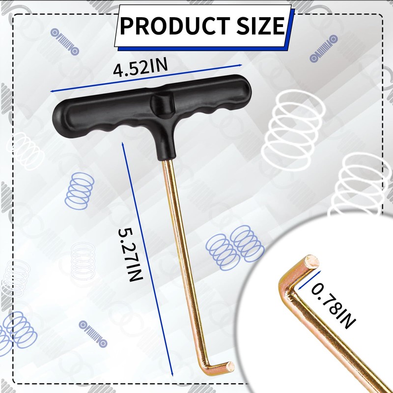 DZSEE Trampoline Spring Puller Tool Kit, T-Handle Spring Hook, Motorcycle