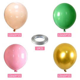 12inch Pink White Gold Green Balloons for Wedding Baby Shower Birthday Carnival Party Decoration