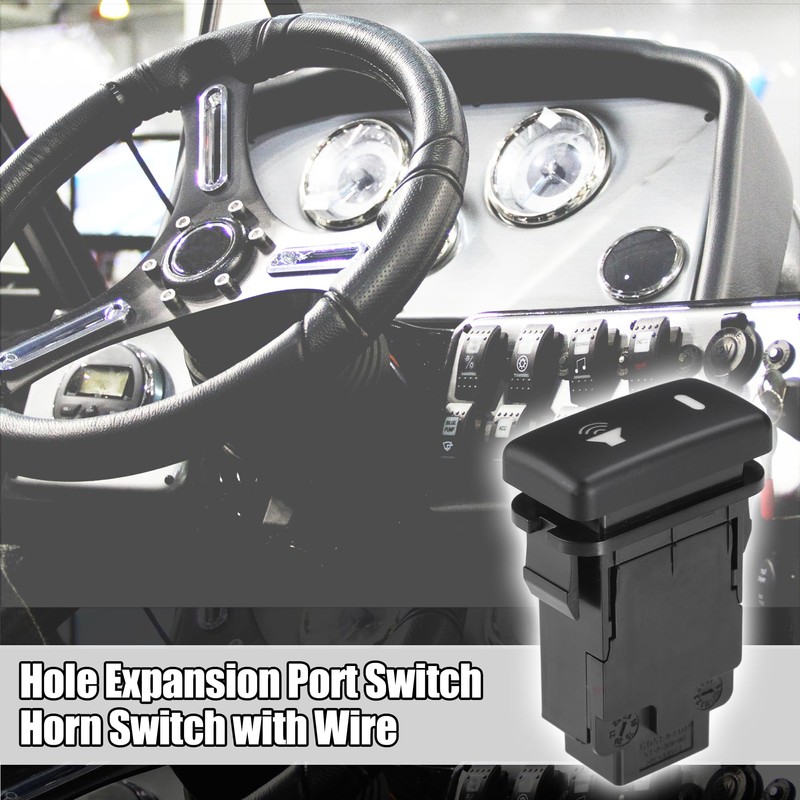 X AUTOHAUX 1 Pcs Hole Expansion Port Switch Horn Switch