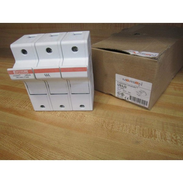 Ferraz Shawmut Us3j3 Fuse Holder, 30A, J 3 Pole, Ultrasafe