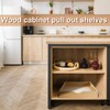 Menkxi 2 Set Pull out Tray Cabinet Organizer Wooden Pull