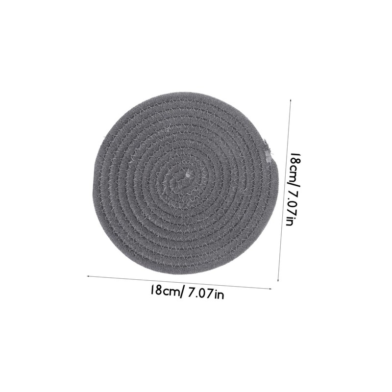 Mikinona 4pcs Cotton Woven Pot Pad Weave Mat Round Hot