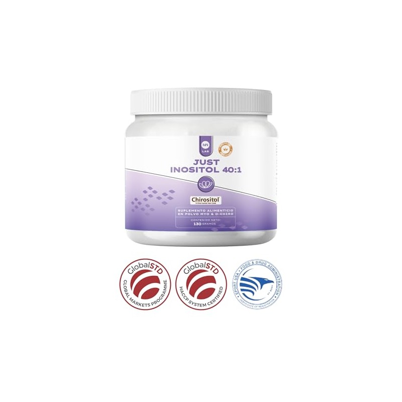 Myo Inositol y D-Chiro Inositol en Polvo, Suplemento 130g
