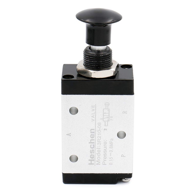 Heschen Pneumatic Air Valve, Hand Draw Valve 3R210-08 3 Way