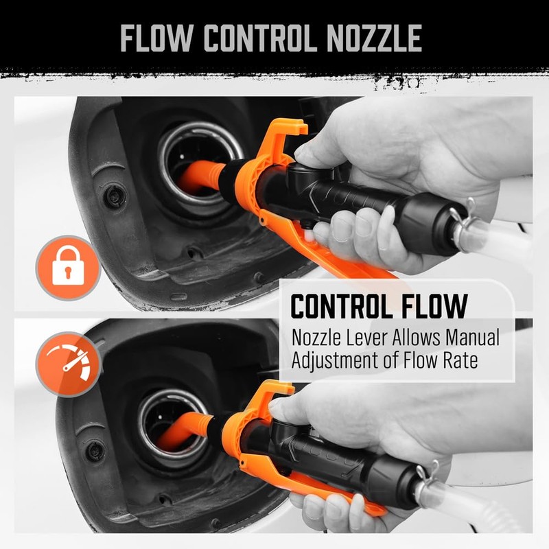 HORUSDY Electric Fuel Transfer Pump Battery Operated – 2.2 GPM