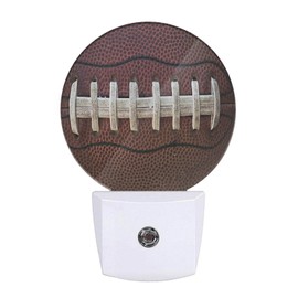 Uanvaha Night Lights Plug into Wall American Football Laces Close Up Night Light Dusk to Dawn Sensor LED Lamp for Bedroom Bathroom Living Room, 0.5W Sleep Friendly