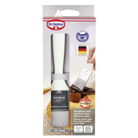 Dr.Oetker Basting Brush Classic with Teflon 35mm in White-Blue, 3.5 x 0.5 x 10 cm