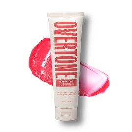 oVertone Daily Color Depositing Conditioner: 4.5oz Temporary Coloring Conditioner w/Shea Butter & Coconut Oil, Refresh Color & Prevent Fading, Vegan & Cruelty-Free, Rose Gold For Brown is Golden Rose