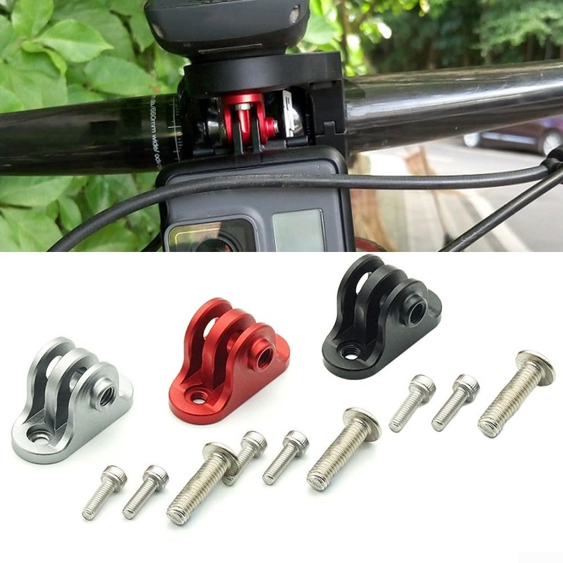 Bicycle Out Front Mount For-Gopro Adapter Aluminium For-Garmin Edge (Black)