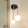 Skyblaze Mid-Century Modern Wall Sconce Glass Globes Wall Lamp Modern