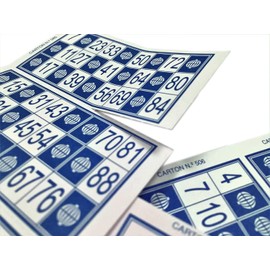 Genérico 600 Cartones para Bingo Tradicional De 90 Bolas (Azul)