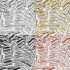 Hicarer 80 Pieces Word Charms Pendants Engraved Motivational Charms Pendants Jewelry Making Accessories for DIY Necklaces, Bracelets, Key Chains(Silver, Gold, Slack, Rose Gold)