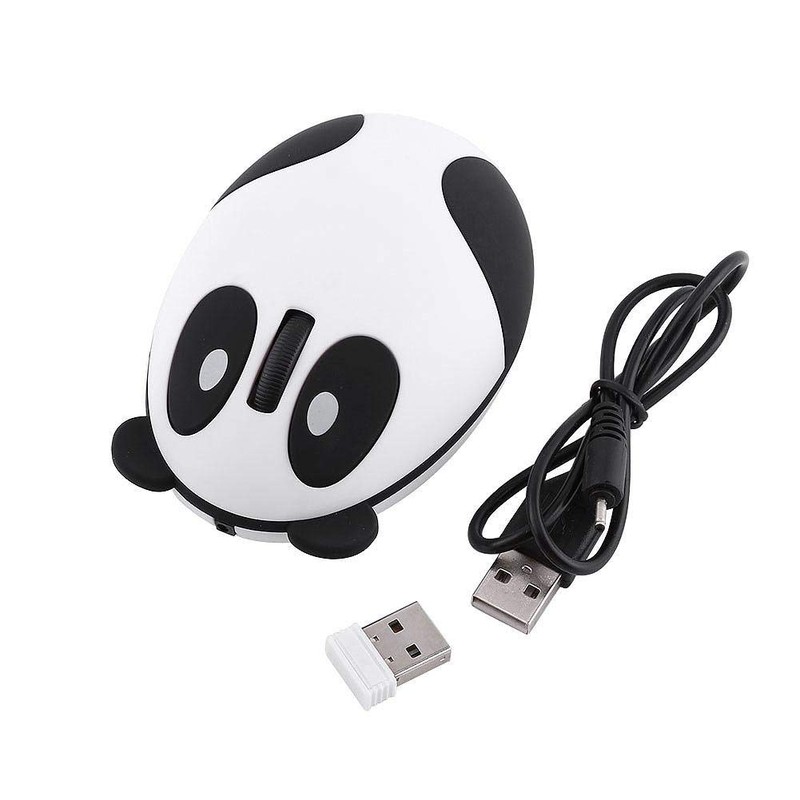 Panda Computer Mouse, Ratón Óptico Inalámbrico de 2.4GHz, con Dos