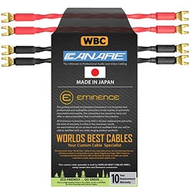 WORLDS BEST CABLES Custom Made Interconnect Cable - Canare 4S11 Wire and Neutrik-Rean NYS231BG and Neutrik NP2X-B Plugs