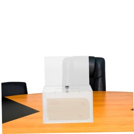 OHPHCALL Box Transparent Donation Box with Lock Suggestion Ballot Box for Fundraising Charity Collection Bucket Versatile Voting Container for Events