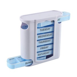 Portable Weekly Pill Box Organiser 7 Days Pill Box Travel Pill Box with 28 Compartments 4 Times a Day