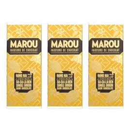Marou Origin Dong Nai Pod to Bar 72% Cacao Dark Chocolate 3-Pack | Vietnam Single Origin, Dairy Free, Gluten Free, Soy Free | 3 x 24g Mini Bar