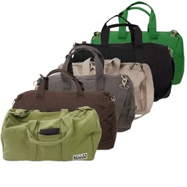 Terra Thread Organic Cotton Aarde Gym Bag, Chestnut Brown