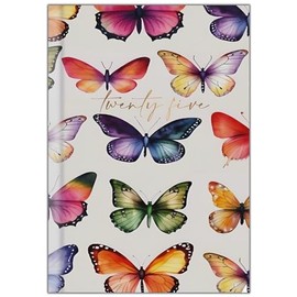 2025 Diary Pocket Size Week to View Diaries Full Year Journal Calendar Planner (Butterfly)