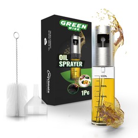GREEN WISE Oilsprayer for Olive & Vine Oil Spray Bottle, Continuous Spray, 3 OZ, for Cooking, Salad Dressing, BBQ and More