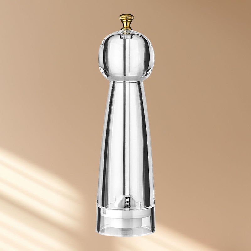 Pepper Grinder Acrylic Ceramic Round Head Multifunctional Pepper Mill Shaker