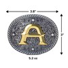 Western Cowboy/Cowgirl Initial Belt Buckle - Gold- Large, Letter Buckles