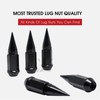 Spike Lug Nuts 20 Pc Installation Kit 1/2" Black for