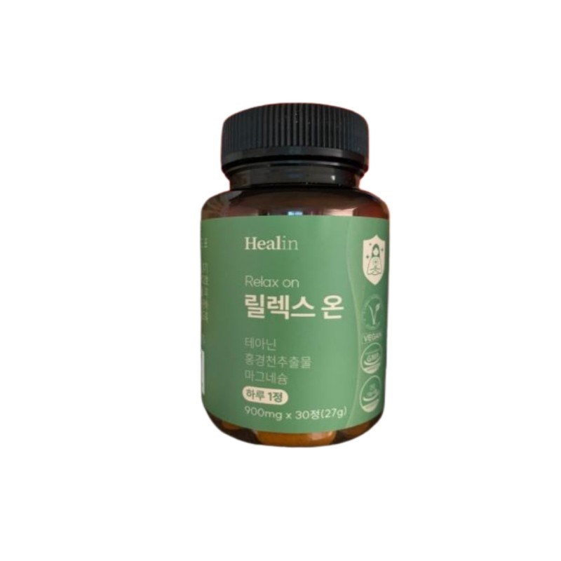 Healin RelaxOn 1 box of 30 tablets, 1-month supply. L-theanine,