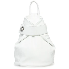 Caspar TL789 Women's Elegant Genuine Leather Backpack Standard Size, White