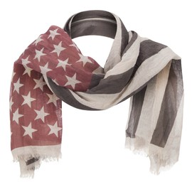 American Flag Summer Scarf - Black OSFM