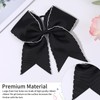 CN Black Large Cheer Bows, Cheerleading Bows Ponytail Holder for