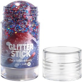 Brillo Corporal Impermeable Larga Duración Holográfico Barra De Gel Brillante Corporal Con Purpurina 35 g para Conciertos Festivales Discotecas Escenarios Cumpleaños Mujeres