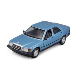Bburago B18-21103 Mercedes 190E-1:24 Scale-Incredibly Detailed Replica Model Collectible Die-cast Car, Blue