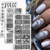 3 x Nail Stamping Plates, MWoot Nail Stamping Plate, Geometry