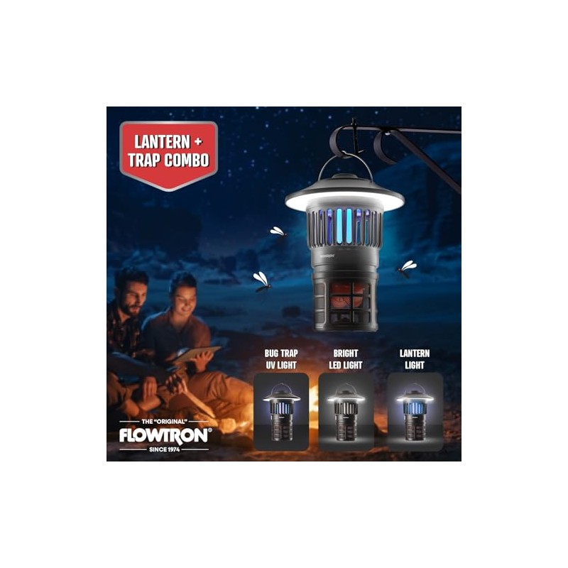 Flowtron Bug Trap Lantern | 2-in-1 UV Mosquito Trap &