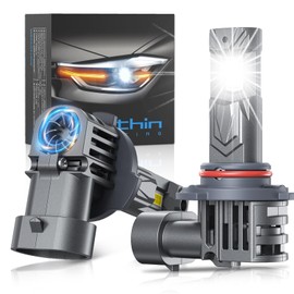 rimthin 9006 Bulb, 9006/HB4 Fog Bulb, Cool White Light Bulb with Cooling Fan, Plug-N-Play, IP67, Pack of 2