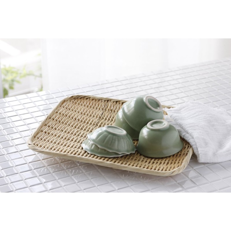 Kagoya 7016 Special Square Basin Colander (Bamboo Strainer Colander) Approx.