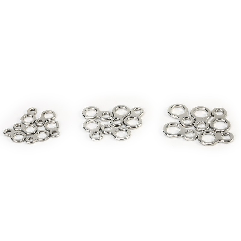 60pcs Stainless Steel Solid Fishing Figure 8 Jigging Rings Lure