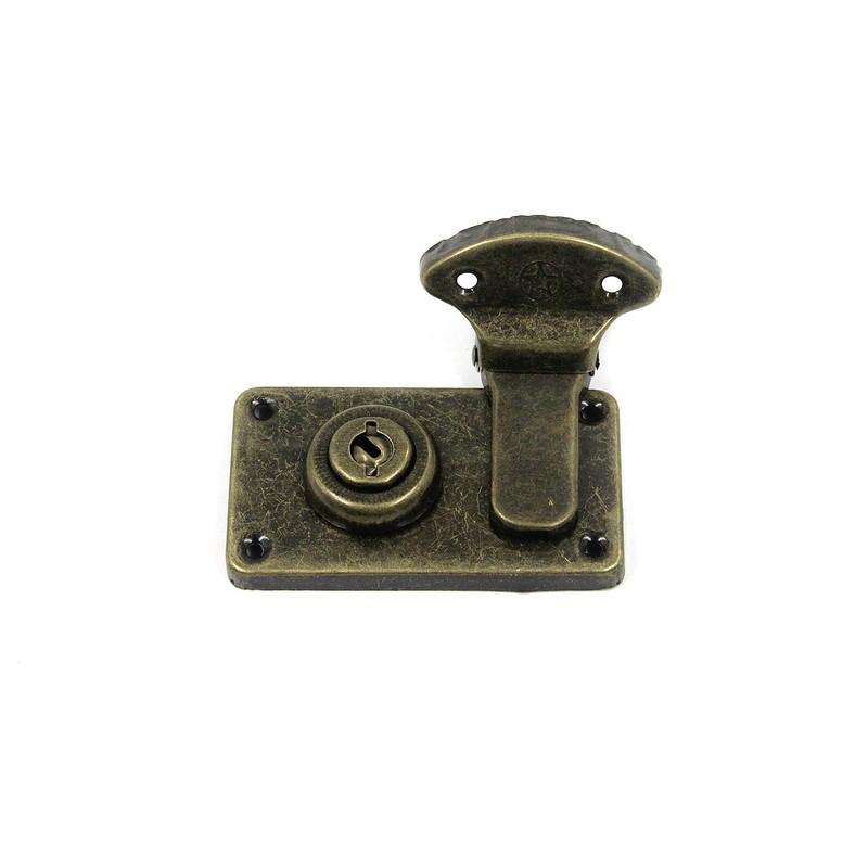 Coshar Bronze Lock Luggage Locks Wooden Box Lock Hasp Antique