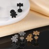 INFINIONLY Men's Women's Stainless Steel Earrings Studs Snowflake Statement Earrings