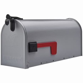 Gibraltar ST1000AM Grayson Post-Mount Mailbox, Medium, Silver Gray Steel - Quantity 1