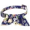 Necoichi Kimono Ribbon Cat Collar, Blue,1 Count, 0.04 kg