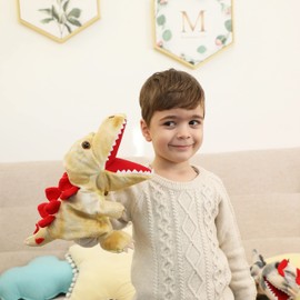 Hand Puppets Dinosaur Puppets for Kids, Dinosaur Toys for Boys Girls, Plush Dinosaur Stuffed Animal Story Toys Gifts for 3-6 Year Old Boy (Stegosaurus)